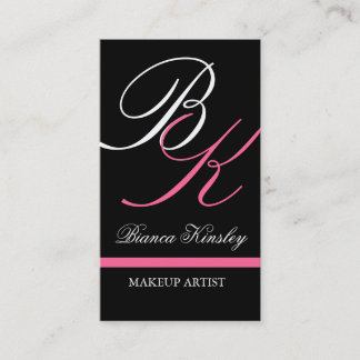 Monogramas Tarjetas de visita Artista de maquillaj