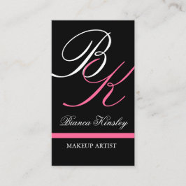 Monogramas Tarjetas de visita Artista de maquillaj