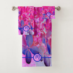 Monogramed Elegant Floral Hydrangea