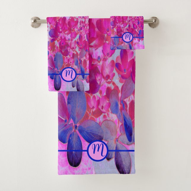 Monogramed Elegant Floral Hydrangea (In situ)