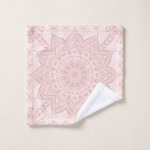 Monogrammed Boho Elegant Rubor Pink Mandala