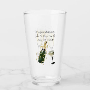 Monogrammed Felicitaciones Copa de Vidrio