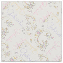 Monogrammed Gabriela nombre y letra tela G