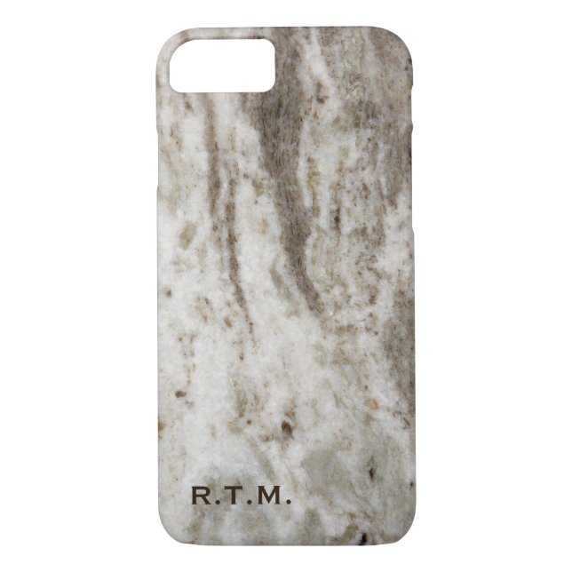 Monogrammed Pearl Granite iPhone 7 Funda (Reverso)