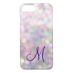 Monogrammed Sparkle iPhone 7 Funda