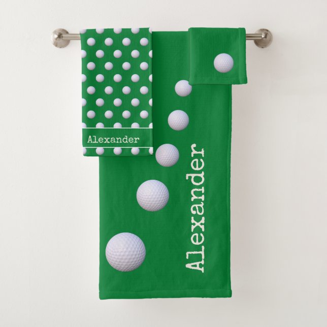 Monogramo nombre golf verde (In situ)