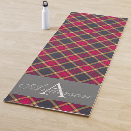 Monogramo Yoga Mat - Tartán amarillo rojo escocés