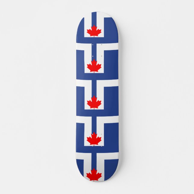 Monopatín con bandera de Toronto, Canadá (Anverso )