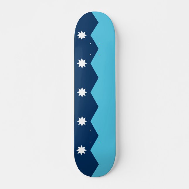 Monopatín con la bandera de Minnesota, EE. UU. (Anverso )