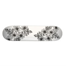 Monopatín de la flor de Dotwork