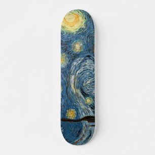 Monopatín de la noche estrellada de Van Gogh mini