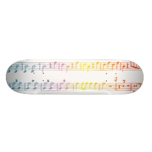 Monopatín de la partitura del arco iris