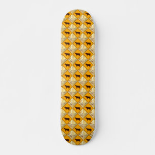 monopatín de los diamantes del amarillo del