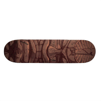 Monopatín de madera del estatuto de Tiki