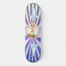 monopatín de skater alienígena