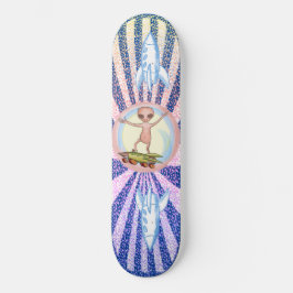 monopatín de skater alienígena