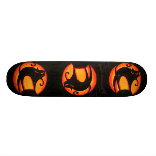 Monopatín del gato de Halloween