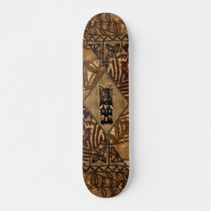 Monopatín del Hawaiian de Tiki del Tapa