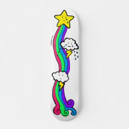 Monopatín del personalizado del arco iris de Emo