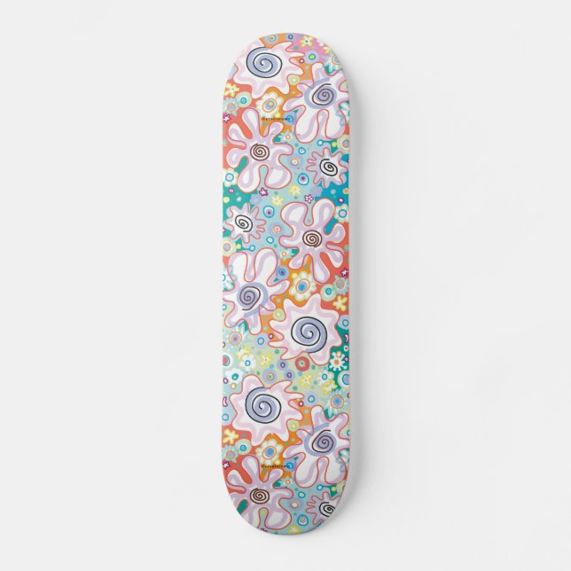 Monopatín enrrollado de las flores (Anverso)