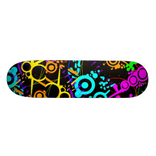 Monopatín moderno de la salpicadura de neón