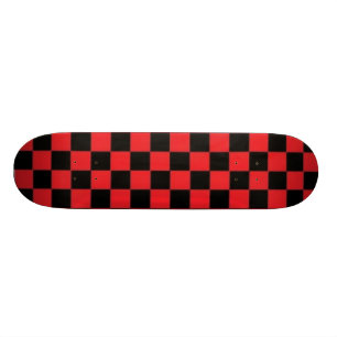 Monopatín rojo y negro de Checkerd