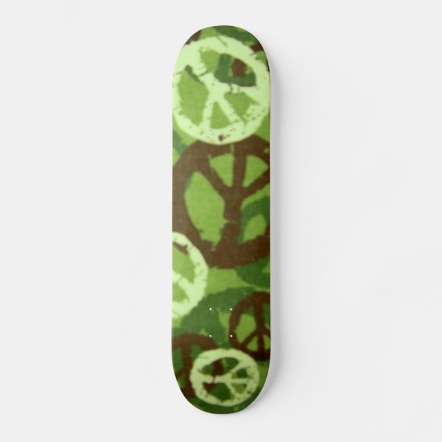 Monopatín verde de Camo/de los signos de la paz (Anverso)
