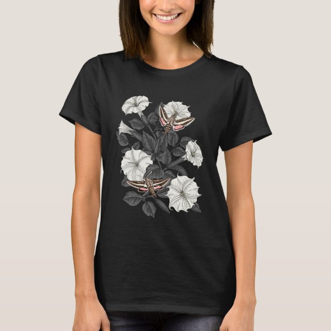 Monorflor y polilla de esfinge camiseta (Anverso)