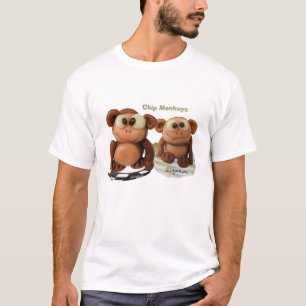 Monos Chip Niños Graciosos Camiseta