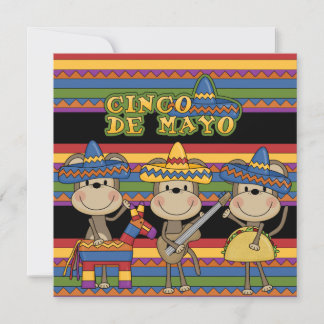Monos Cinco de Mayo Personalizados Invitaciones a