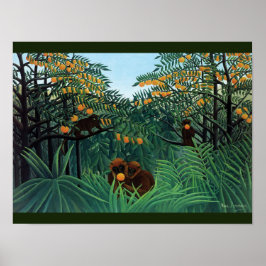 Monos de la jungla Arte popular de Rousseau