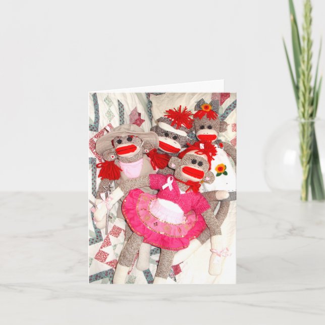 Monos de media luna para la tarjeta de amigos del  (Anverso)