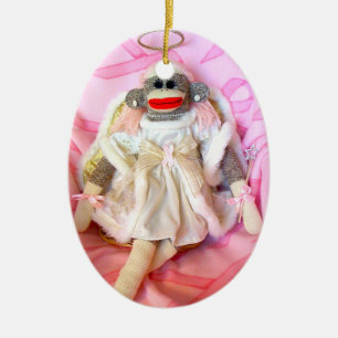Monos del calcetín para el ornamento del óvalo d
