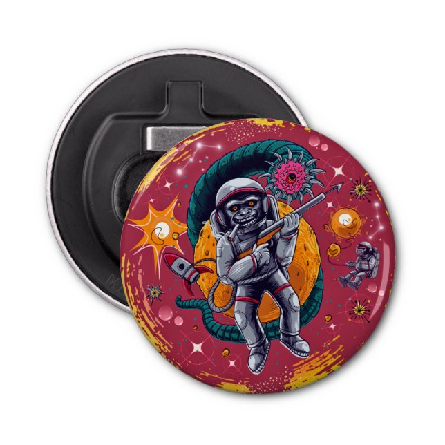 Monos extravagantes en el abridor de botellas espa (Anverso)