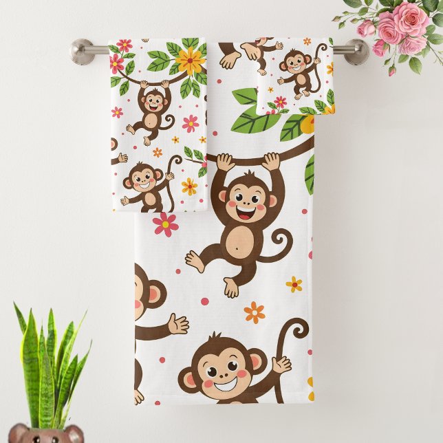 Monos Modernos Felices de Buena Suerte sobre Blanc (Subido por el creador)