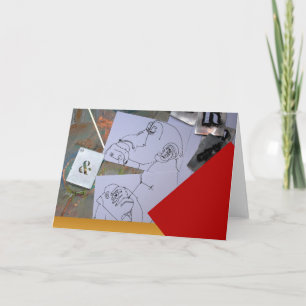 Monos pensando en la tarjeta de resoluciones de Añ