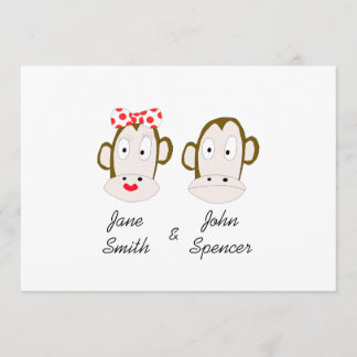 Monos que casan la plantilla de la invitación