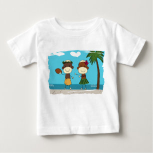 Monos que disfrutan de vacaciones en camiseta del
