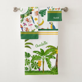 Monos y plátanos en el patrón de la jungla