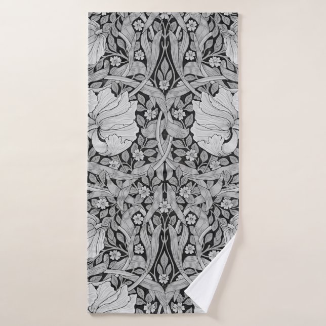 Monotone gris impermeable, William Morris (Toalla de baño)