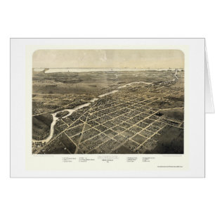 Monroe, mapa panorámico del MI - 1866