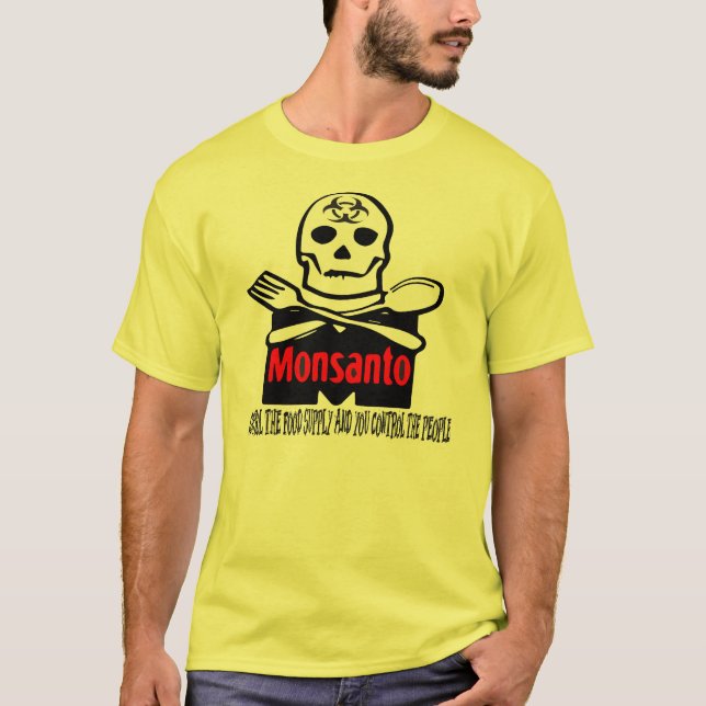 Monsanto - controle la camiseta del suministro de (Anverso)