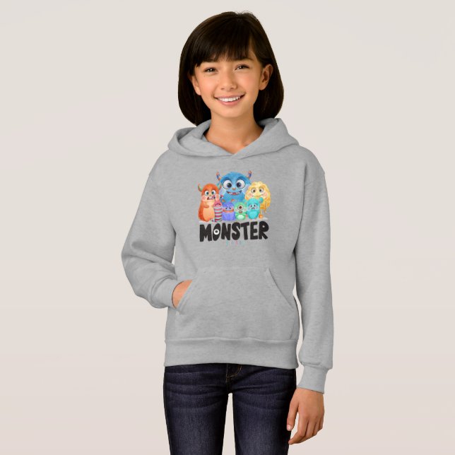 Monster Friends | Niños Pullover Hoodie (Anverso completo)
