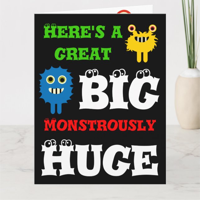 Monster Gran Gran Enorme Enorme 8 x 11 Tarjeta de  (Anverso)