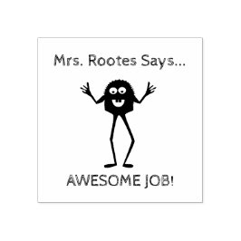 Monster Guy Teacher Sello de Arte de Caucho