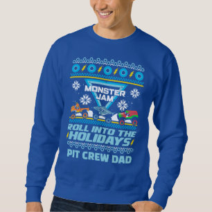 Monster Jam "Roll Into The Holidays" Suéter Feo