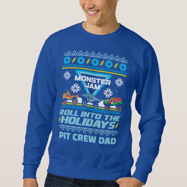 Monster Jam "Roll Into The Holidays" Suéter Feo (Anverso)