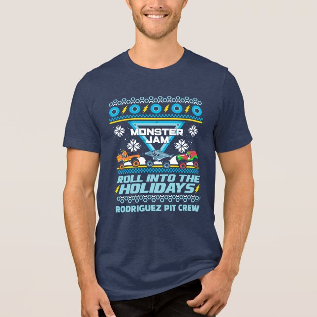 Monster Jam "Roll Into The Holidays" Suéter Feo (Anverso)