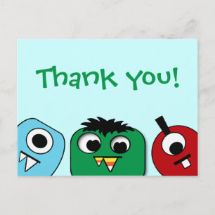 Monster Kids Gracias Tarjeta