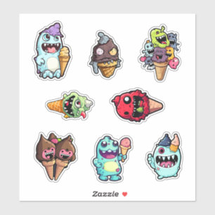Monster Munchies Ice Cream Pegatinas pt 3
